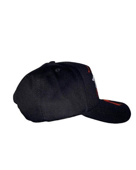 Dandy Flames Black Embroidered Hat