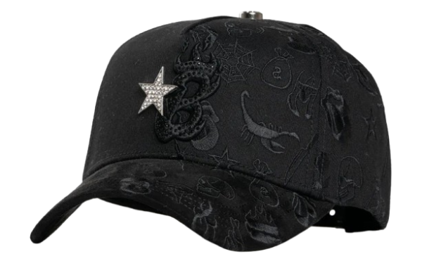 Barbas Hats B-Star Graffiti black snapback cap