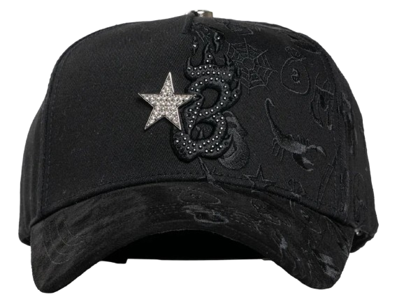 Barbas Hats B-Star Graffiti black snapback cap