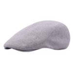 Men's Light Gray Cotton Blend Ivy Gatsby Hat