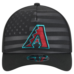 Mens New Era Black Arizona Diamondbacks American Flag Adjustable Hat