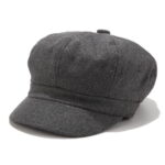 Women's Dark Gray Newsboy Baker Boy Hat
