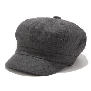 Women's Dark Gray Newsboy Baker Boy Hat