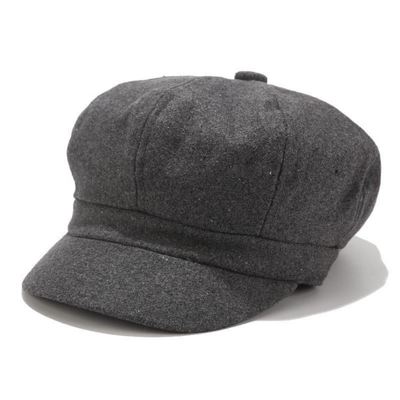 Women's Dark Gray Newsboy Baker Boy Hat