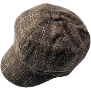 Women's Wool Tweed British Ivy Newsboy Beret Painter Cap