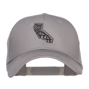 California Golden State Embroidered Grey Trucker Cap