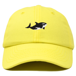 DALIX Killer Whale Hat Orca Marine Life Baseball Cap in Minion Yellow