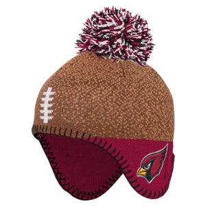 Infant NFL Arizona Cardinals Brown Football Knit Hat with Pom