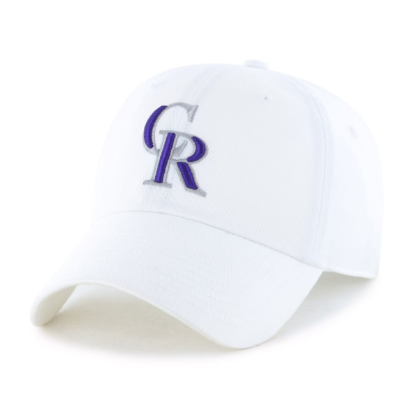 MLB Colorado Rockies Clean Up White Adjustable Hat