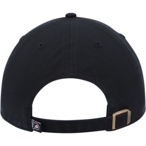 Men 47 Black Philadelphia Flyers Team Logo Clean Up Adjustable Hat