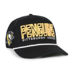 Men 47 Black Pittsburgh Penguins Byline Hitch Adjustable Hat