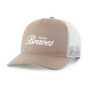 Men 47 Brown Atlanta Braves Foundational Mesh Hitch Adjustable Hat