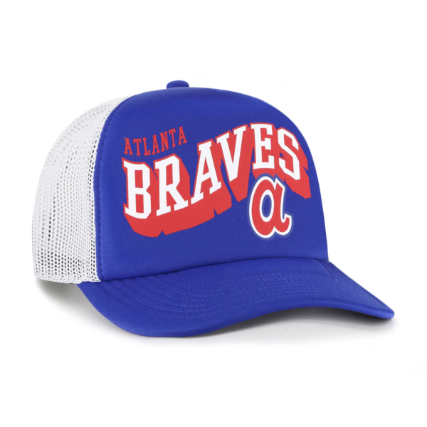 Men 47 Royal Atlanta Braves Meander Foam Trucker Snapback Hat