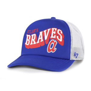 Men 47 Royal Atlanta Braves Meander Foam Trucker Snapback Hat