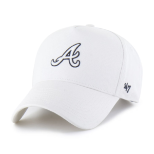 Men 47 White Atlanta Braves Foundational Pinch Offside Adjustable Hat