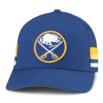 Men American Needle Royal Buffalo Sabres HotFoot Side Stripes Adjustable Trucker Hat