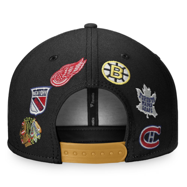 Men Fanatics Black NHL Original Six Snapback Hat