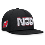 Men Fanatics Black New Jersey Devils Authentic Pro Rink Team Code Snapback Hat