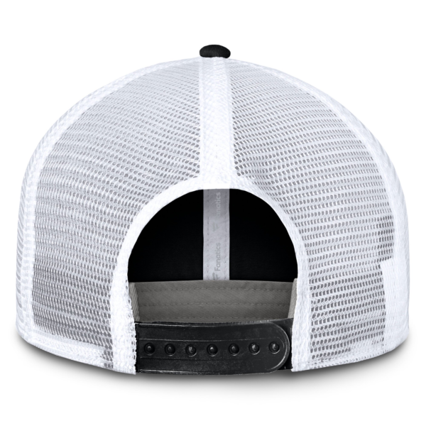Men Fanatics Black White Anaheim Ducks Core Primary Logo Trucker Adjustable Hat