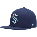 Men Fanatics Deep Sea Blue Seattle Kraken Primary Logo Snapback Hat