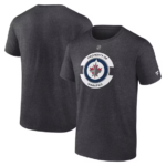Men Fanatics Heather Charcoal Winnipeg Jets Authentic Pro Core Secondary T-Shirt