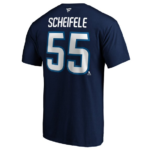Men Fanatics Mark Scheifele Navy Winnipeg Jets Authentic Stack Name Number Team T-Shirt
