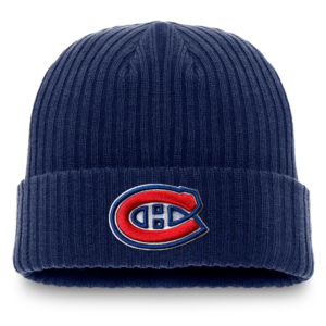 Men Fanatics Navy Montreal Canadiens Core Primary Logo Cuffed Knit Hat
