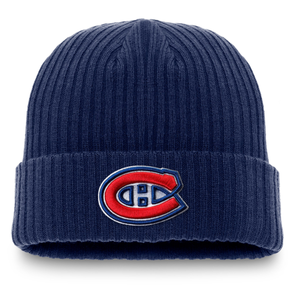 Men Fanatics Navy Montreal Canadiens Core Primary Logo Cuffed Knit Hat