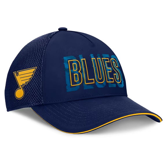 Men Fanatics Navy St. Louis Blues Fundamental Flex Hat