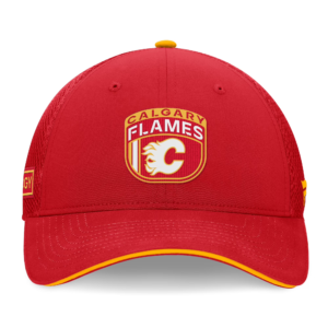 Men Fanatics Red Calgary Flames NHL Draft On Stage Trucker Adjustable Hat