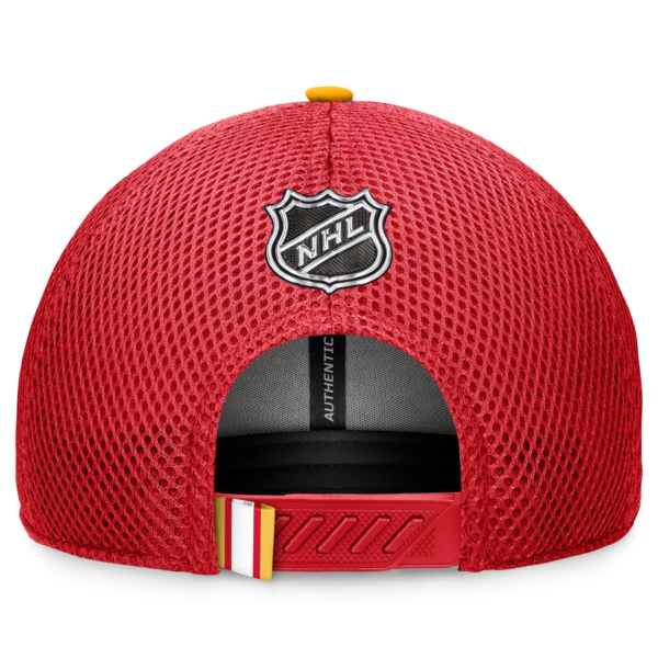 Men Fanatics Red Calgary Flames NHL Draft On Stage Trucker Adjustable Hat
