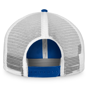 Men Fanatics Royal White Buffalo Sabres Core Primary Logo Trucker Adjustable Hat