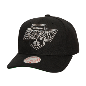 Men Mitchell Ness Black Los Angeles Kings Soul Strike Neon Logo Pro Crown Adjustable Hat