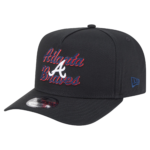 Men New Era Black Atlanta Braves Chainstitch  Snapback Hat