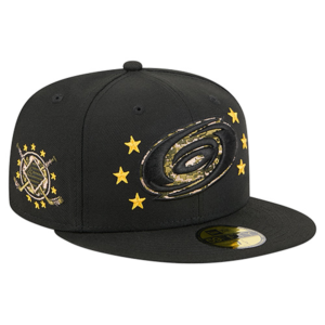 Men New Era Black Carolina Hurricanes Military Appreciation Digital Camo Stars Fitted Hat
