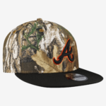 Men New Era Camo Atlanta Braves Realtree Orange Pop Snapback Hat