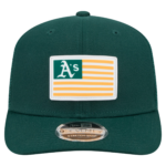 Men New Era Green Athletics Flag Stretch-Snap Hat