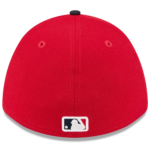 Men New Era Red Navy Atlanta Braves Training Flex Hat