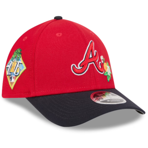 Men New Era Red Navy Atlanta Braves Training Flex Hat