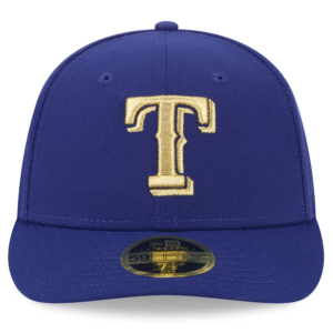 Men New Era Royal Texas Rangers Gold Collection Low Profile Fitted Hat
