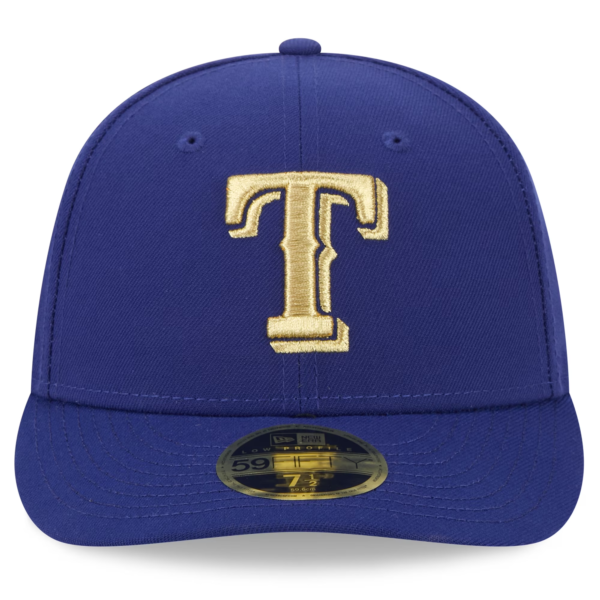 Men New Era Royal Texas Rangers Gold Collection Low Profile Fitted Hat