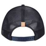 Men New Era Stone Navy Atlanta Braves Text Trucker Hat
