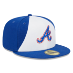 Men New Era White Royal Atlanta Braves City Connect Fitted Hat