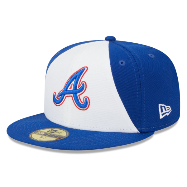 Men New Era White Royal Atlanta Braves City Connect Fitted Hat