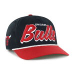 Men's '47 BlackRed Chicago Bulls Dropshadow Rope Hitch Adjustable Hat