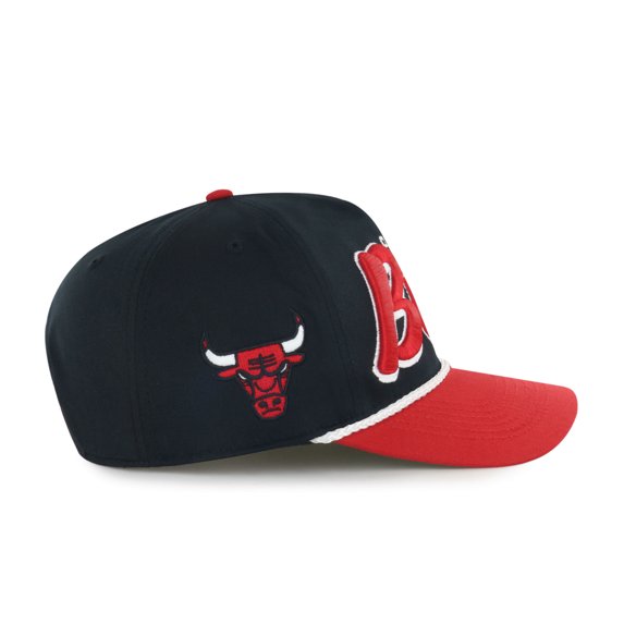 Men's '47 BlackRed Chicago Bulls Dropshadow Rope Hitch Adjustable Hat