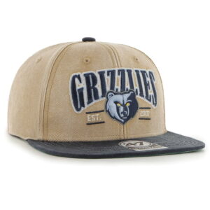 Men's '47 KhakiNavy Memphis Grizzlies Chilmark Captain Snapback Hat