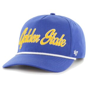 Men's '47 Royal Golden State Warriors Overhand Logo Hitch Adjustable Hat