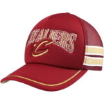 Men's '47 Wine Cleveland Cavaliers Sidebrand Stripes Trucker Adjustable Hat