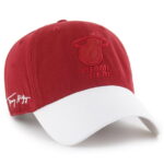 Men's '47 x Tommy Hilfiger RedWhite Miami Heat Courtside Cleanup Adjustable Hat